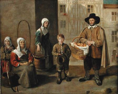 The Bread Seller and Water Carriers od Jean Michelin