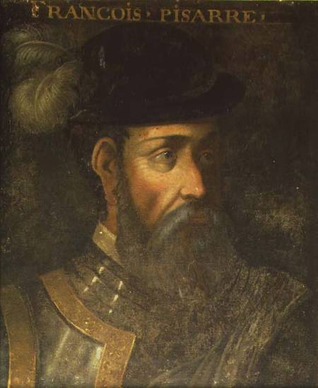 Portrait of Francisco Pizarro (c.1478-1541) Spanish conqueror of Peru od Jean Mosnier