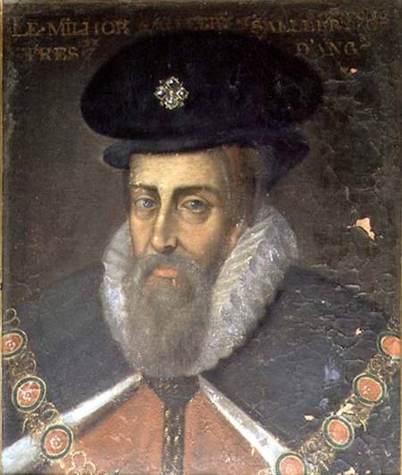 Portrait of Robert Cecil (c.1563-1612) 1st Earl of Salisbury and 1st Viscount Cranborne od Jean Mosnier
