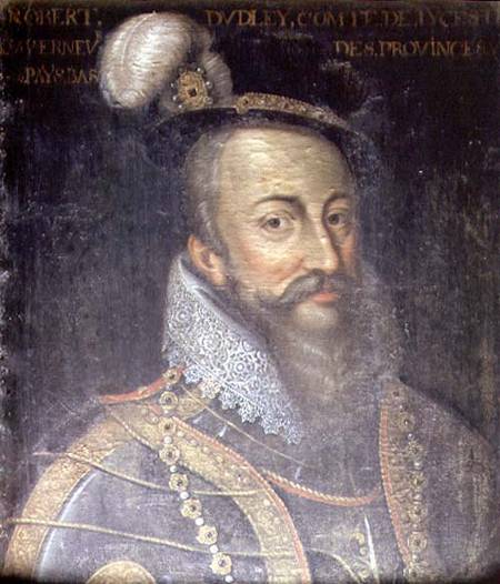 Portrait of Robert Dudley (1532-88) Earl of Leicester od Jean Mosnier