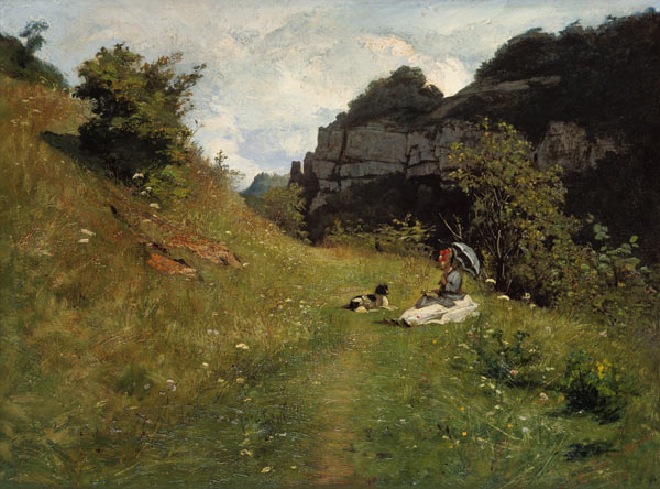 Rest at the way to the Malocke od Jean Paul Laurens