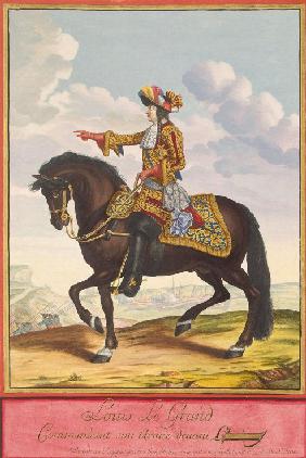 Portrait of Louis XIV on Horseback in the Battle of Cambrai