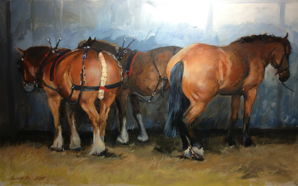 Horses - Heavy Horses - Chertsey Show od Jennifer Wright