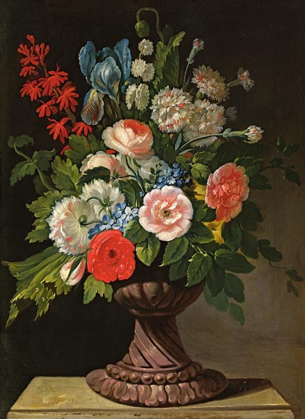 Still Life with Flowers od Jens Juel
