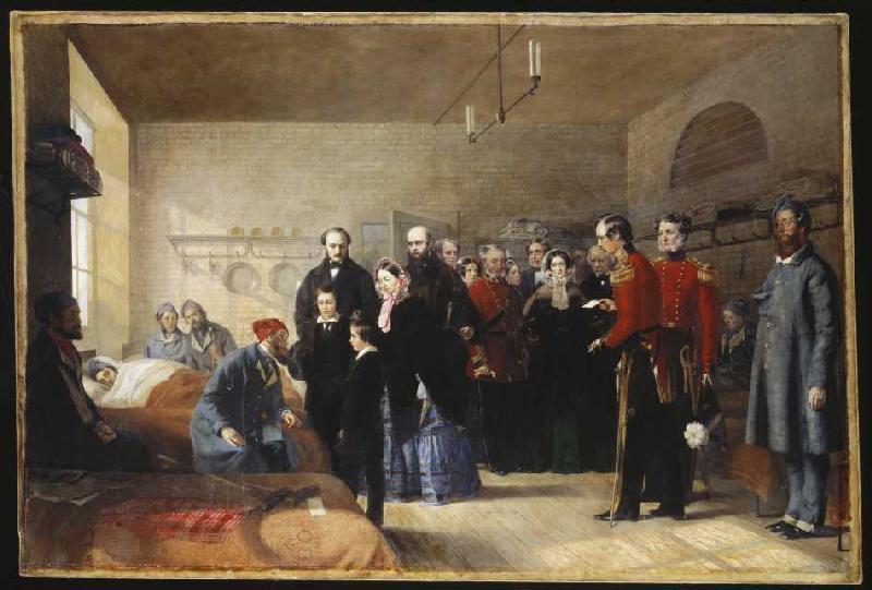 The first visit queen Victoria with her wounded soldiers od Jerry Barrett