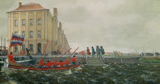 St. Petersburg in the Early Eighteenth Century od Jevgeny Jevgenewitsch Lansere