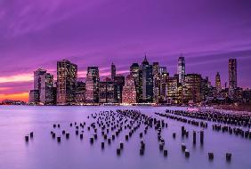 New York Violet Sunset