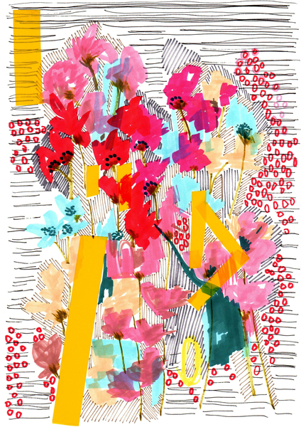 Floral Doodle 3 od Jo Chambers