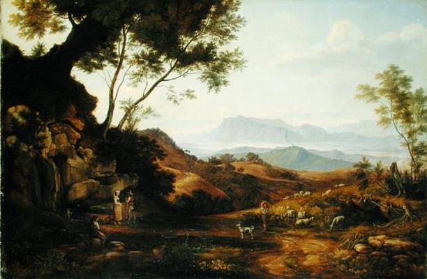 Italian Landscape (oil on canvas) od Joachim Faber