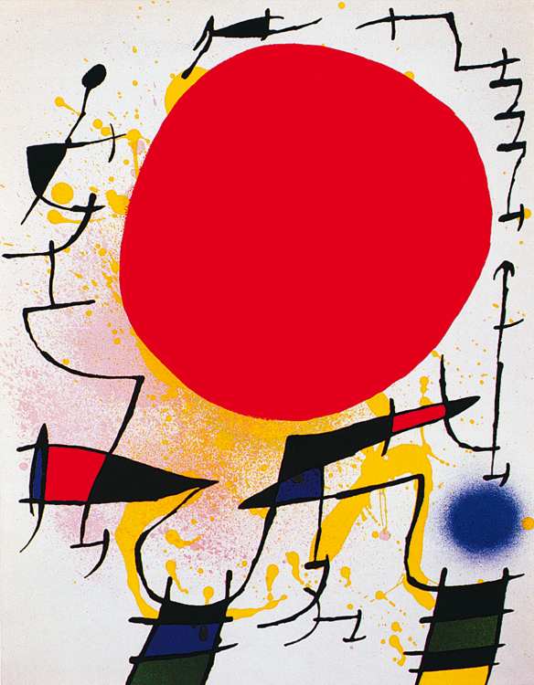 Le soleil rouge  - (JM-793) od Joan Miró