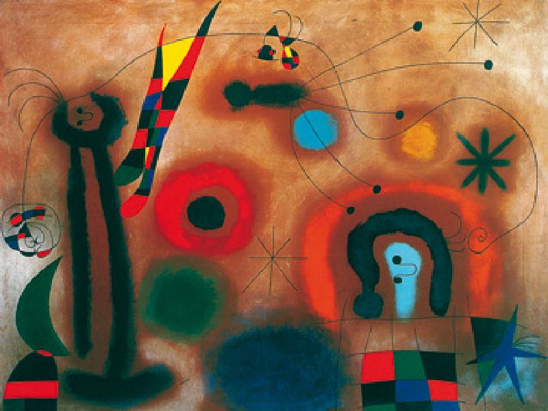 Libelle mit roten Flügeln  - (JM-879) od Joan Miró