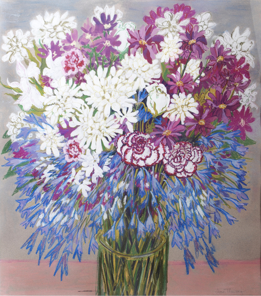Agapantha,Chrysanthemums and Carnations od Joan  Thewsey