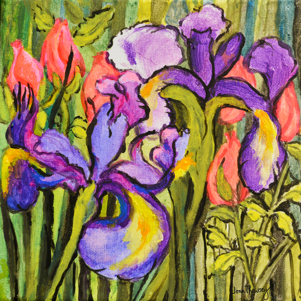 Irises and Roses od Joan  Thewsey