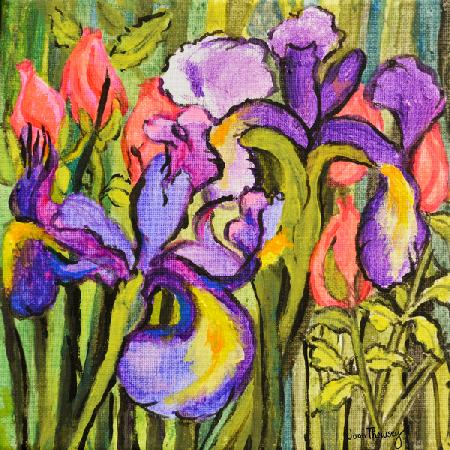 Irises and Roses