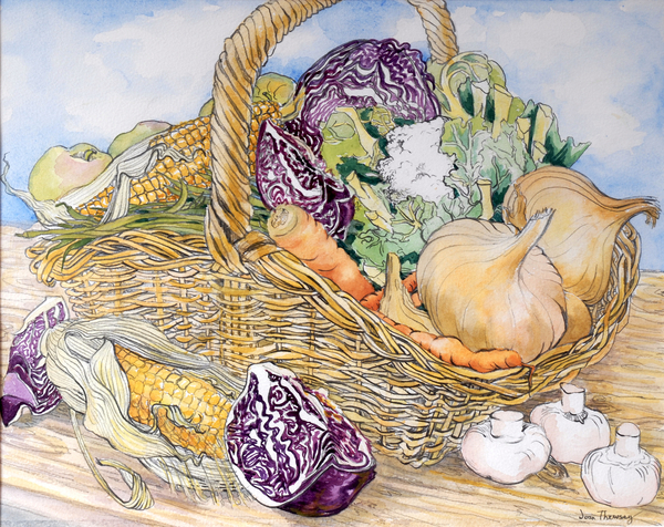 Vegetables in a Basket od Joan  Thewsey