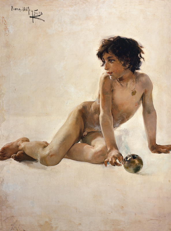 Portrait of a naked boy (Akademia) od Joaquin Sorolla