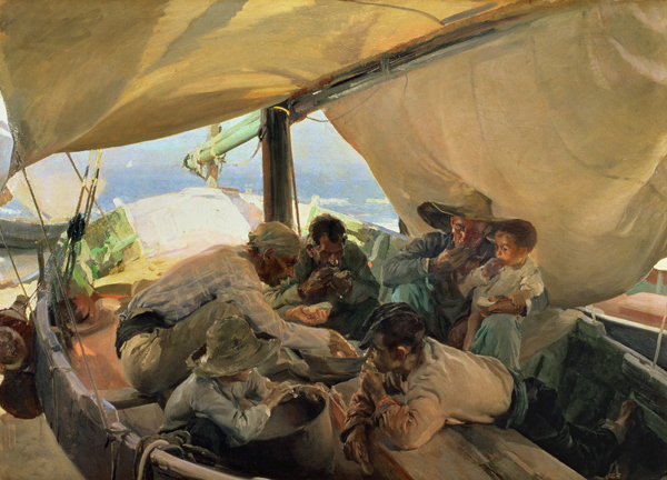 Lunch on the Boat od Joaquin Sorolla