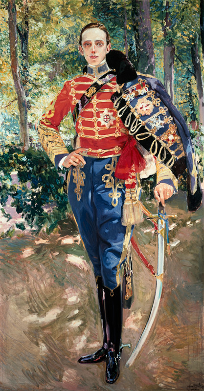 Portrait of Alfonso XIII Wearing the Uniform of the Hussars od Joaquin Sorolla