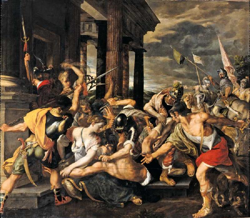Delilas Verrat und Samsons Gefangennahme durch die Philister od Jodocus van Winghe