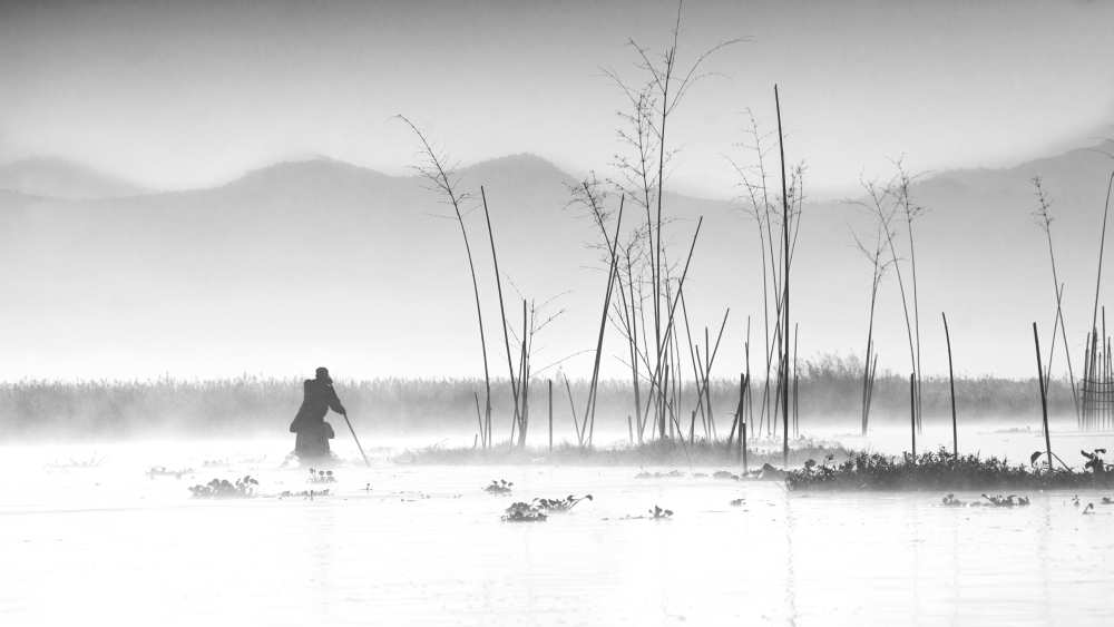 Fishing in a misty morning od Joe B N