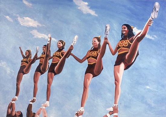 Florida State Cheerleaders, 2002 (oil on canvas)  od Joe Heaps  Nelson