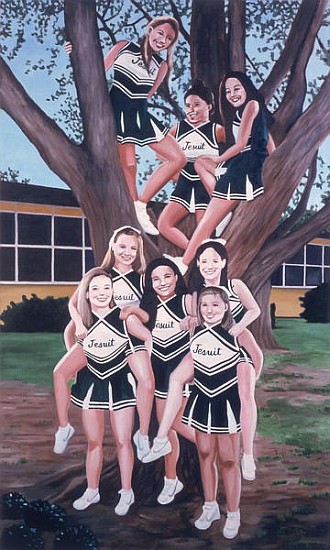 Jesuit Cheerleaders in a Tree, 2002 (oil on canvas)  od Joe Heaps  Nelson