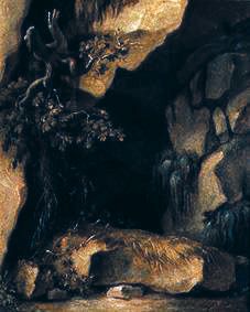 Rock cave od Joh. Heinrich Wilhelm Tischbein