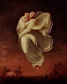 Unresolved female figure with a sleeping child od Joh. Heinrich Wilhelm Tischbein