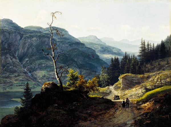 Valley in Valdres. od Johan Christian Clausen Dahl