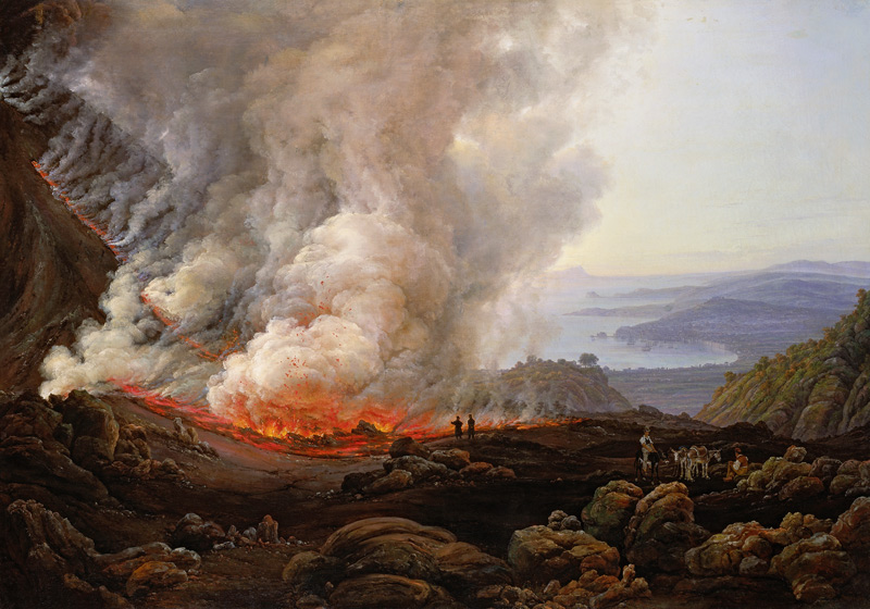 Eruption of the Volcano Vesuvius od Johan Christian Clausen Dahl