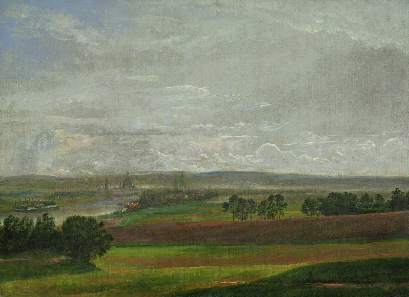 The Elbe Valley Near Dresden od Johan Christian Clausen Dahl