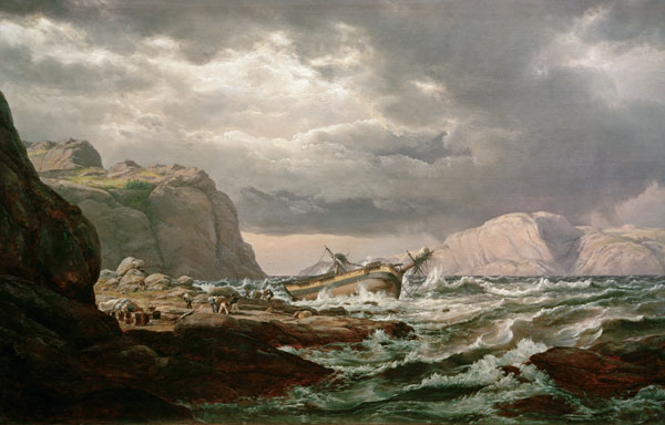 Shipwreck on the Norwegian Coast od Johan Christian Clausen Dahl