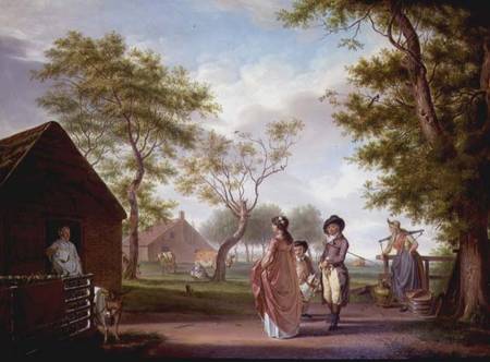 Country Landscape with Figures od Johan Prey