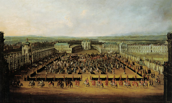 Caroussel Comique, Act in the Zwinger to Dresden 1722 od Johann Alexander Thiele