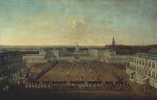 Dresden,Zwinger mit Karneval od Johann Alexander Thiele