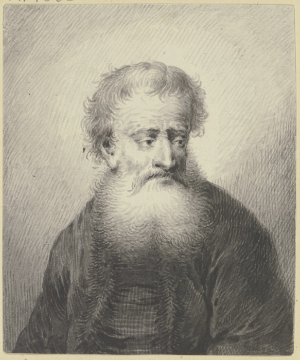 Brustbild eines weißbärtigen Mannes, leicht nach rechts gewandt od Johann Andreas Benjamin Nothnagel