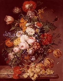 Vase with spring and summer flowers od Johann Baptist Drechsler