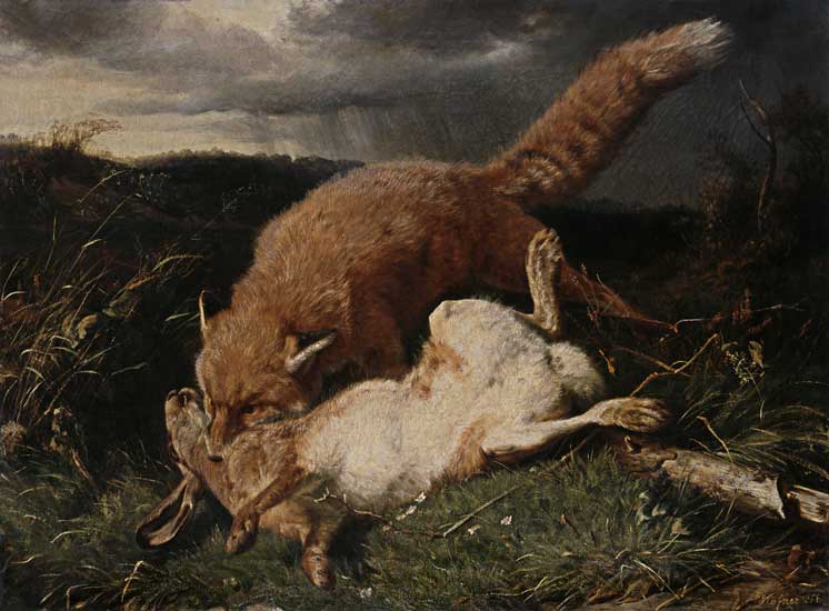 Fox and Hare od Johann Baptist Hofner