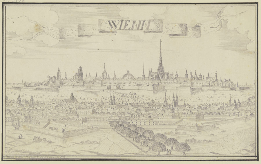View on Vienna od Johann Baptist Reiser