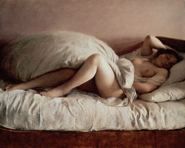 Sleeping woman od Johann Baptist Reiter