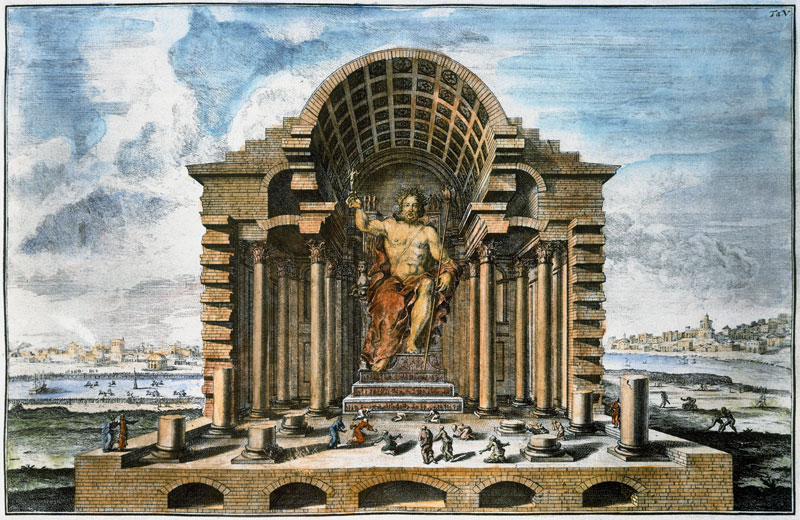 Zeustemple , Olympia od Johann Bernhard Fischer von Erlach