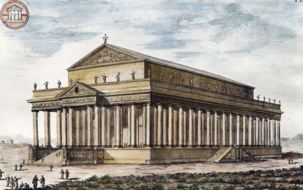 Ephesus , Artemis Temple od Johann Bernhard Fischer von Erlach