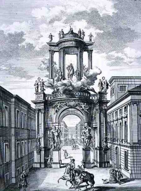 Triumphal Arch, Vienna, from 'Entwurf einer historischen Architektur' od Johann Bernhard Fischer von Erlach