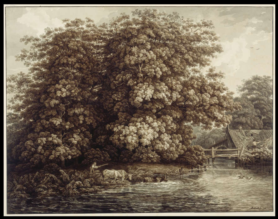 Die Mühle bei den großen Eichen od Johann Christian Reinhart
