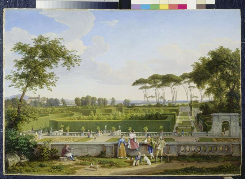 Park der Villa Pamphili od Johann Christian Reinhart