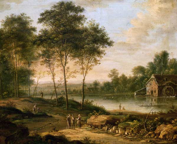Landscape with a Mill od Johann Christian Vollerdt