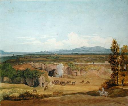 View of the Roman Campagna od Johann Christoph Erhard