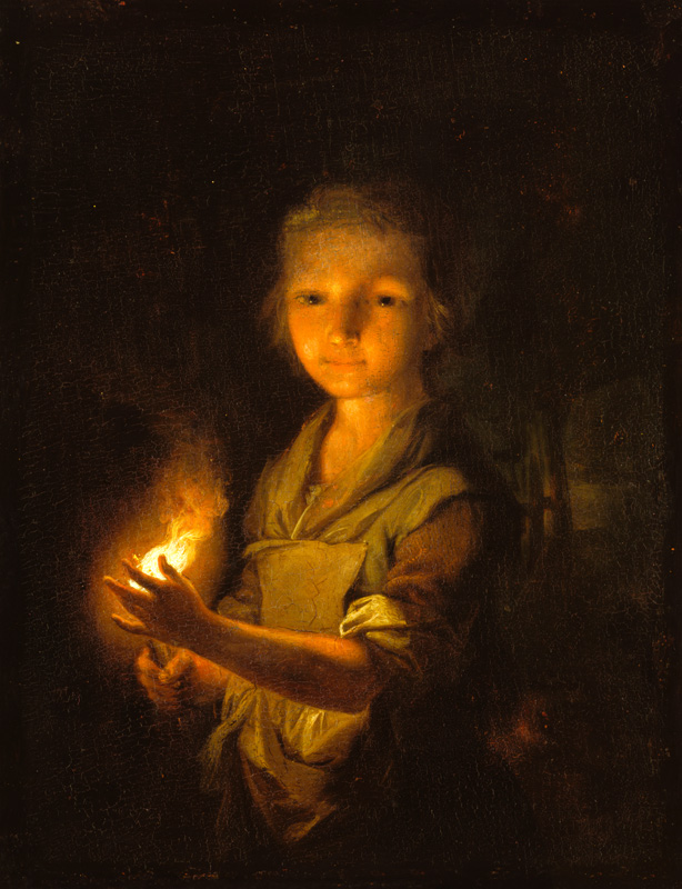 Girl with a Burning Torch od Johann Conrad Seekatz