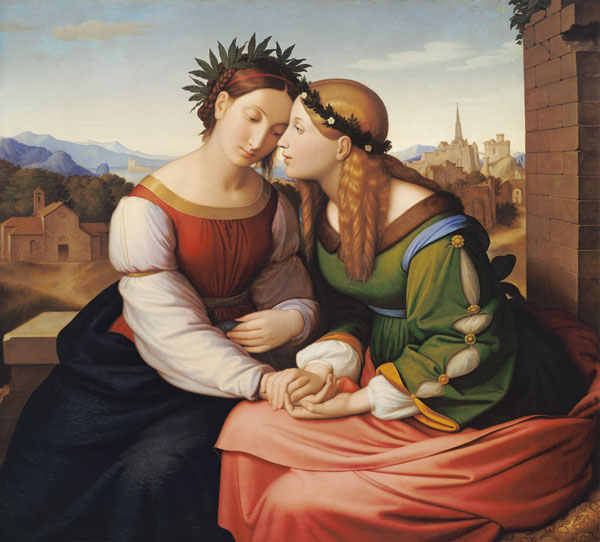 Italia and Germania (Sulamith and Maria) od Johann Friedrich Overbeck
