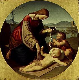 Maria with the Jesuskind and the Johannes boy od Johann Friedrich Overbeck